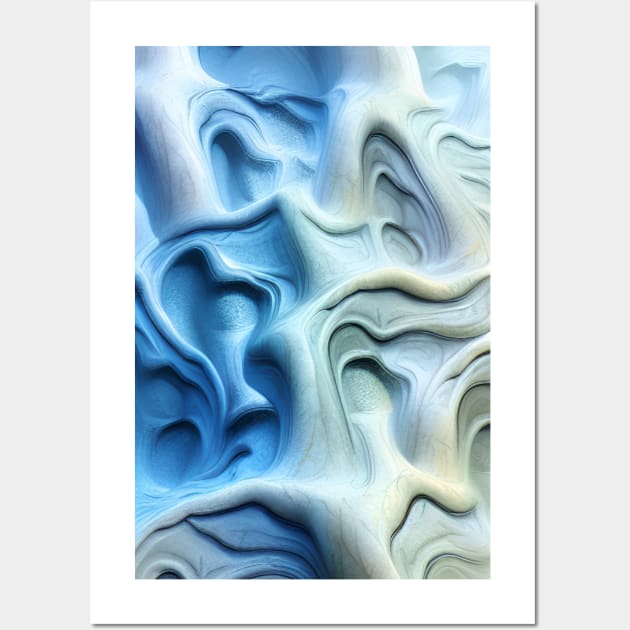 Blueish liquid shapes Wall Art by Gaspar Avila